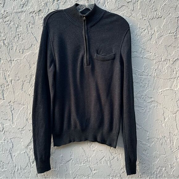 BILLY REID 1/4 Zip Mock Neck Sweater Mens Size Small Cotton - Picture 1 of 7